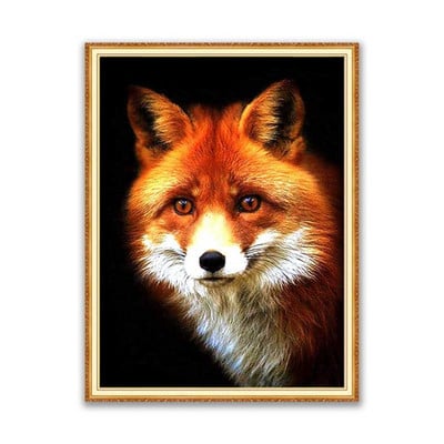 Animal Fox DIY Embroidery Cross Stitch 11CT Kits Craft Needlework Σετ Βαμβακερή κλωστή τυπωμένο καμβάς Διακόσμηση σπιτιού Δωμάτιο Hot Sell