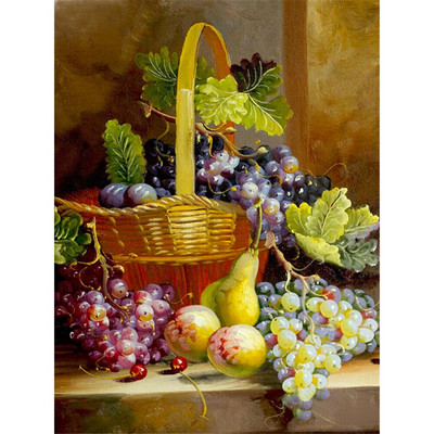 Fruit Landscape DIY 11CT Embroidery Cross Stitch Kit Σετ χειροτεχνίας βελονιάς Βαμβακερή κλωστή τυπωμένο καμβά διακόσμηση σπιτιού Πωλείται