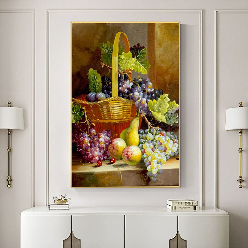 Fruit Landscape DIY 11CT Embroidery Cross Stitch Kit Σετ χειροτεχνίας βελονιάς Βαμβακερή κλωστή τυπωμένο καμβά διακόσμηση σπιτιού Πωλείται