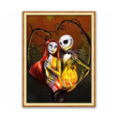 Tim Burton DIY 11CT ristpistes tikkimiskomplektid Käsitöö näputöökomplekt Puuvillane niit Trükitud lõuend Dekoratsioon Hulgimüük Kuum müük