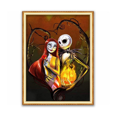 Tim Burton DIY 11CT ristpistes tikkimiskomplektid Käsitöö näputöökomplekt Puuvillane niit Trükitud lõuend Dekoratsioon Hulgimüük Kuum müük