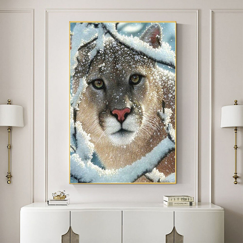 Životinja Vuk DIY 11CT pribor za vezenje križnim vezom Set za ručni rad Otisnuto platno Pamučni konac Dekoracija doma Nova rasprodaja