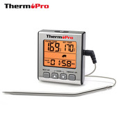 ThermoPro TP16S termometar za meso Digitalni kuhinjski termometar za kuhanje s timerom i pozadinskim osvjetljenjem termometar za roštilj