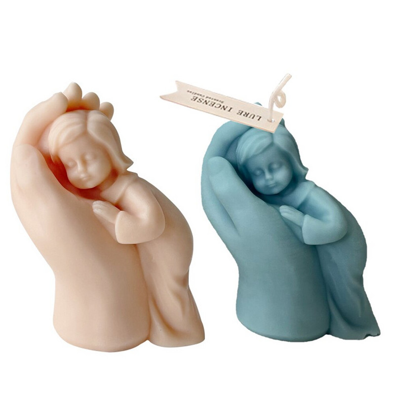 Mom Hands Appease Baby Silikonski kalupi za svijeće za DIY Aromath Wax Sapun Sleep Baby Mirisne svijeće Pribor za izradu kućnog dekora