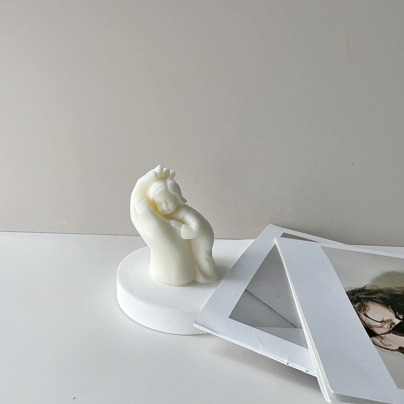 Mom Hands Appease Baby Silikonski kalupi za svijeće za DIY Aromath Wax Sapun Sleep Baby Mirisne svijeće Pribor za izradu kućnog dekora