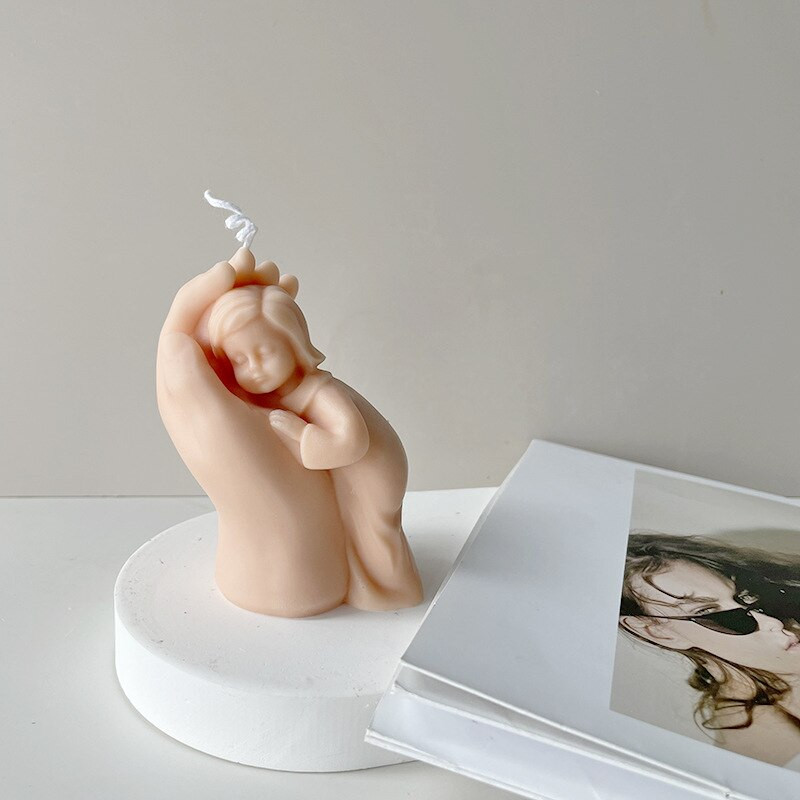 Mom Hands Appease Baby Silikonski kalupi za svijeće za DIY Aromath Wax Sapun Sleep Baby Mirisne svijeće Pribor za izradu kućnog dekora