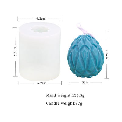 Χριστουγεννιάτικη φόρμα κεριών σιλικόνης Κερί προμήθειες παρασκευής πασχαλινών αυγών με πλέγμα κάθετου κυμάτων με άρωμα αυγού με σαπούνι μους