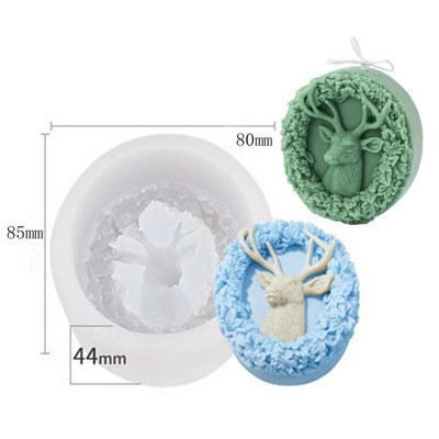 Moș Crăciun Elan Pom de Crăciun Lumânare Mucegai din silicon Clopot Gard Săpun lucrat manual Gips Rășină Gheață Ciocolată Mucegai Festival Decor Cadouri DIY