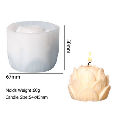 Lotose silikoonküünlavorm DIY aromaatküünlad Epoksiidvaigust aromaatseebist šokolaadist küpsetusvormid Kodukaunistus Käsitsi valmistatud kingitused