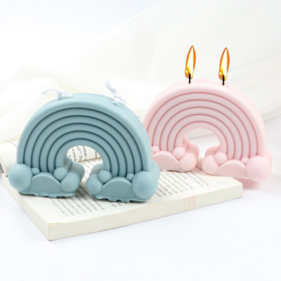 Cloud Rainbow Mold Silicone Candle Mold DIY Rainbow Bridge Geometry Arch Candle Making Soap Resin Mold Δώρο Art Craft Διακόσμηση σπιτιού