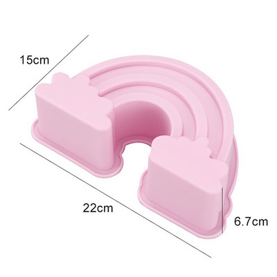 Cloud Rainbow silikoonküünla vorm DIY vikerkaare silla geomeetria kaare küünal seebi vaigu vormimine kingitus kunst käsitöö kodukaunistus