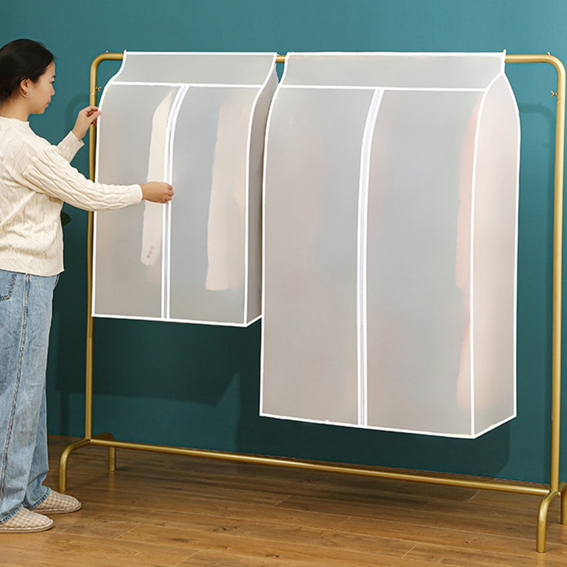 Îmbrăcăminte impermeabilă împotriva prafului Husă mare de praf pentru costum de îmbrăcăminte rochie haine haine protector pentru agățat organizator dulap saci de depozitare