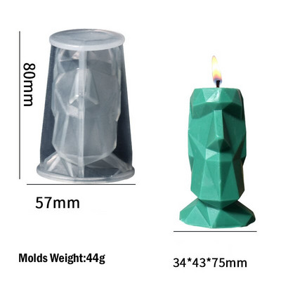 Apstraktno ljudsko lice Svijeća Silikonski kalupi DIY Aromaterapija Gipsana smola Uskršnji otok Portret kamena Kalup za kockice leda Uređenje doma