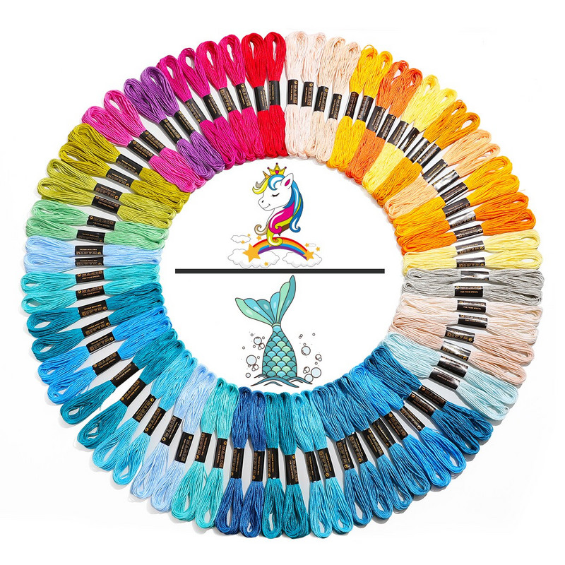 Raznobojni konac za vezenje Križni konci Konci za šivanje Pamučni šivaći konci Komplet za šivanje DIY alat za šivanje 50/100/150/200/250/450 kom