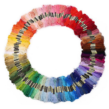 100 или 447 бр. Конци за кръстат шев с различни цветове конци за бродиране Skeins Craft Gradient Color Thread 7,8 метра
