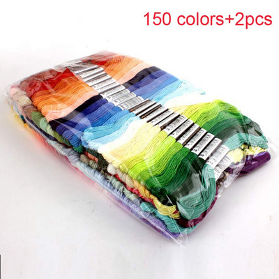 100 sau 447 buc fire de cusături în cruce, toate diferitele culori, fire de broderie, țevii Craft, ață de culoare degradată, 7,8 metri