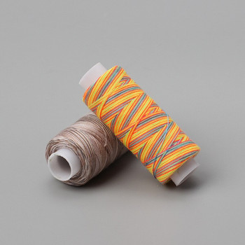 300 Yards Section-Dyed Rainbow Thread 40S/2 Polyester Thread for Wennework & Machine Ράψιμο & Καπιτονέ βελονιά χειρός