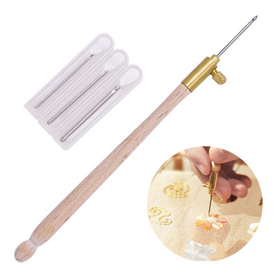 LMDZ tikandiga tambour konks 3 nõelaga metallpliiats tikandid ristpistes käsitöökomplekt Prantsuse heegelnõela isetegemise õmblemiseks kudumiseks