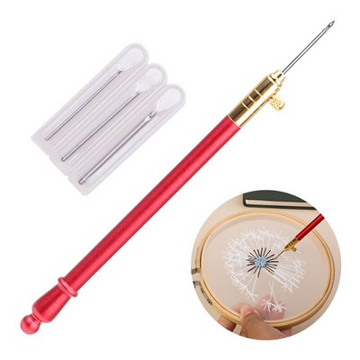 LMDZ tikandiga tambour konks 3 nõelaga metallpliiats tikandid ristpistes käsitöökomplekt Prantsuse heegelnõela isetegemise õmblemiseks kudumiseks