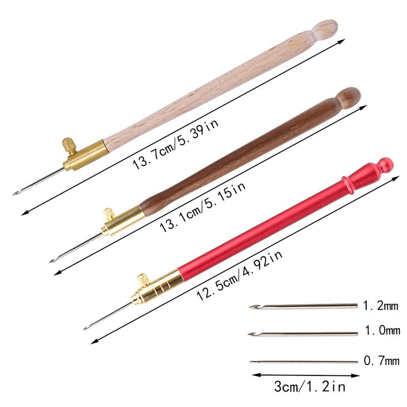 LMDZ tikandiga tambour konks 3 nõelaga metallpliiats tikandid ristpistes käsitöökomplekt Prantsuse heegelnõela isetegemise õmblemiseks kudumiseks