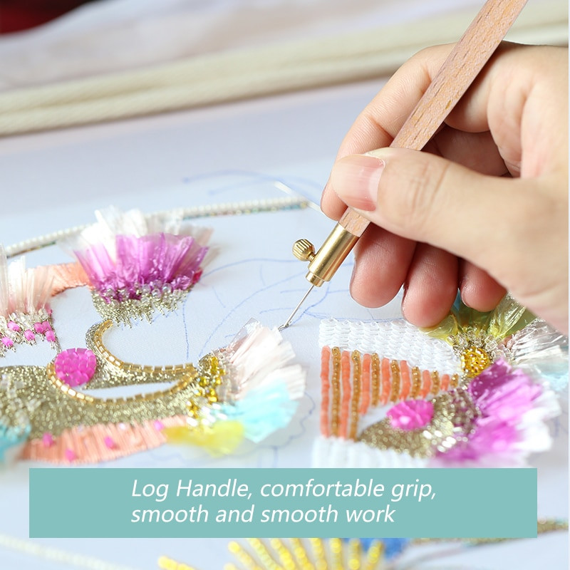 LMDZ tikandiga tambour konks 3 nõelaga metallpliiats tikandid ristpistes käsitöökomplekt Prantsuse heegelnõela isetegemise õmblemiseks kudumiseks