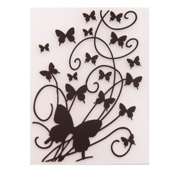 Φάκελοι με ανάγλυφο πεταλούδα DIY Κατασκευή χάρτινων καρτών Πρότυπο λεύκωμα με στένσιλ χειροτεχνίας Πλαστικά διαφανή γραμματόσημα Διακόσμηση γάμου