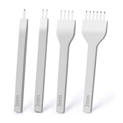 Kožni bušitelji rupa 1+2+4+6 zupci DIY dijamantno uvezivanje šivanje Set dlijeta U/V oblika Žlijeb Alat za skošenje kožnih rubova