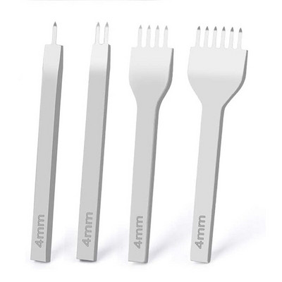 Kožni bušitelji rupa 1+2+4+6 zupci DIY dijamantno uvezivanje šivanje Set dlijeta U/V oblika Žlijeb Alat za skošenje kožnih rubova