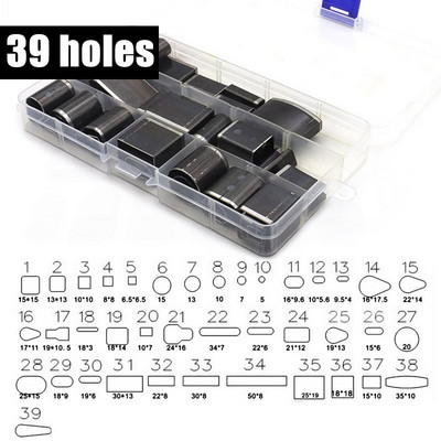 24-55 bucăți/set Piele Hollow Cutter Cutter Seturi de perforare Metal Hole Cutter Poansone Handmade Piele Artizanat Instrument DIY pentru Toc pentru telefon