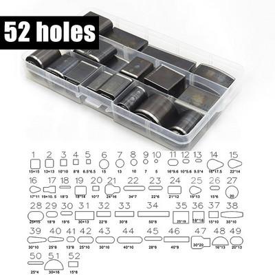 24-55 bucăți/set Piele Hollow Cutter Cutter Seturi de perforare Metal Hole Cutter Poansone Handmade Piele Artizanat Instrument DIY pentru Toc pentru telefon
