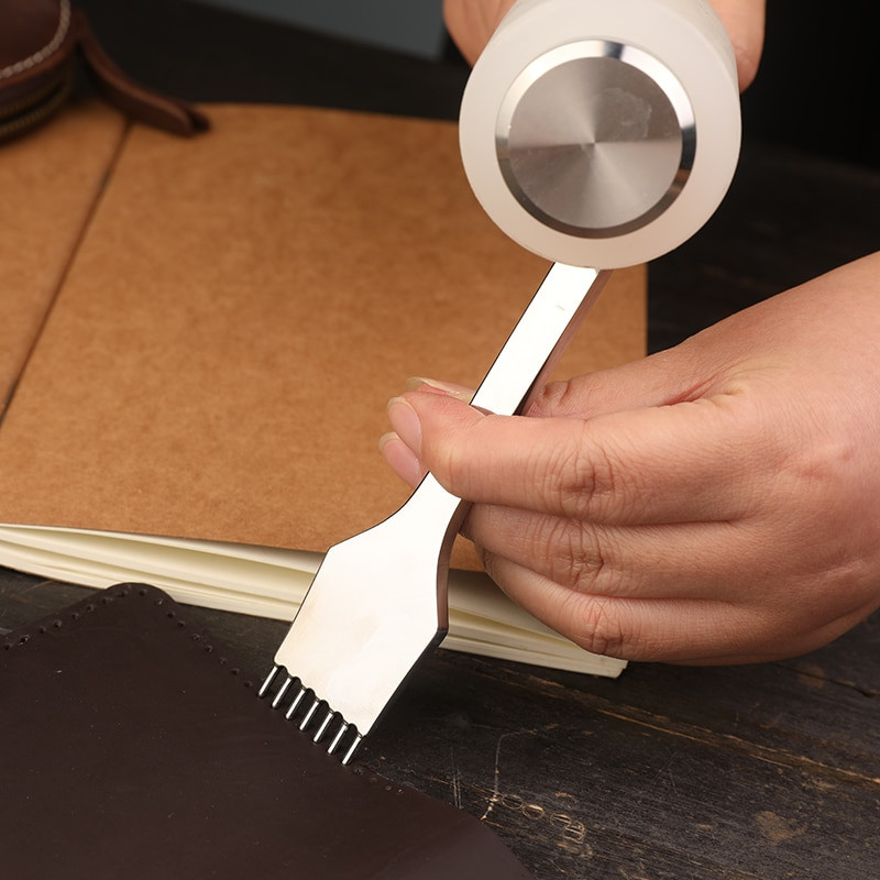 LMDZ 3/4/5 χιλιοστά τρύπες με τρύπες με στρογγυλή ραφή ράψιμο σκάλισμα Εργαλείο διάτρησης Εργαλείο διάτρησης Δερμάτινα εργαλεία χειροτεχνίας 2/5/7 Prong