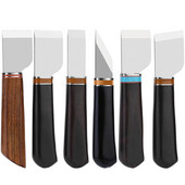 LMDZ profesionalus odos pjovimo peilio galandimo įrankis su medine rankena „pasidaryk pats“ įrankio saugos odinis kirpimo peilis