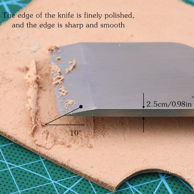 LMDZ profesionalus odos pjovimo peilio galandimo įrankis su medine rankena „pasidaryk pats“ įrankio saugos odinis kirpimo peilis