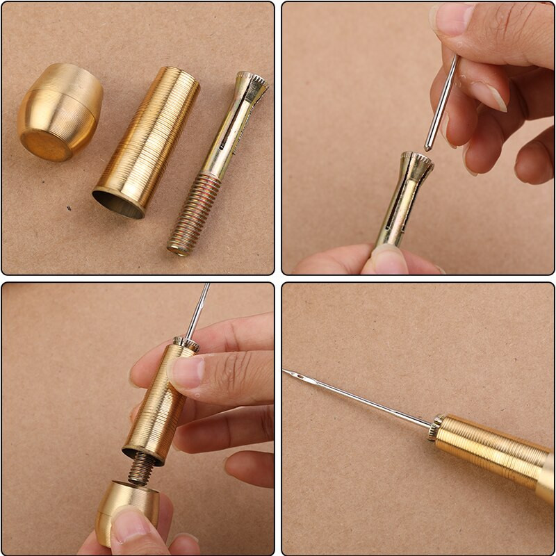 SHWAKK kožno šilo za šivanje, sužene kožne cipele za šator, komplet igala za rukotvorine s voštanim koncem, set alata za popravak, ručno šivanje