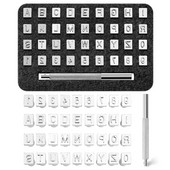 Metalo štampavimo rinkinys PunchTool Skaičių Raidė Abėcėlė Antspaudai Įrankiai Sidabrinis metalo odos logotipo antspaudų rinkinys