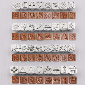 8 ΤΕΜ/ΣΕΤ Χειροποίητο δερμάτινο κιτ γραμματοσήμων Σετ εργαλείων ραπτικής εκτύπωσης DIY δερμάτινη σφραγίδα Μεταλλική ξυλογλυπτική Σετ εργαλείων εκτύπωσης