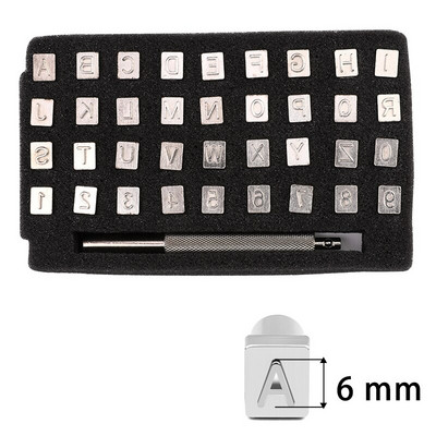 Nonvor 36 tk / komplekt tähestikuline kiri, nahast templikomplekt