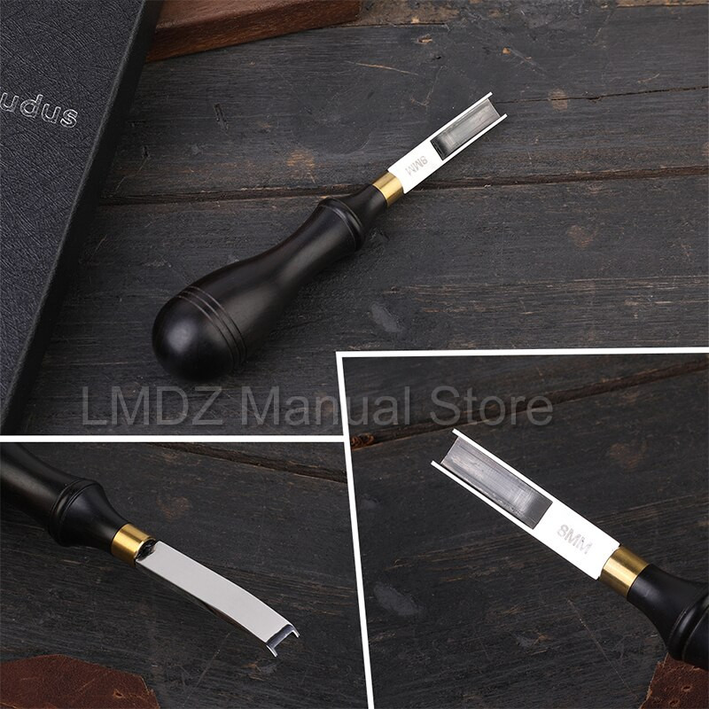 LMDZ široka lopatica 4/6/8/10 mm Alat za rezanje rubova za rezanje kožnih rubova Skiving Nož za rezanje DIY plitko ljuštenje Alat za rezanje rubova