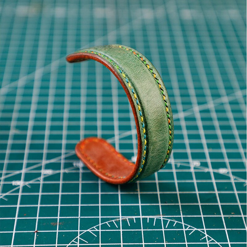 Käevõru valmistamise materjalide komplekt, roostevabast terasest sisemine südamik 5–20 mm, ehtne lehmanahk, vahatatud niidiga õmblev käepael, DIY