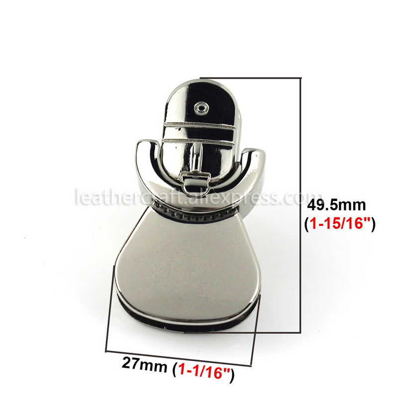 1x Geantă metalică Închizătoare de blocare cu limbă Închidere cu apăsare Închidere Catarame de prindere Artizanat din piele Geantă pentru femei Poșetă Accesorii 1-15/16"