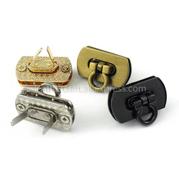 1 τμχ Μεταλλική αναδιπλούμενη κλειδαριά Push Lock κούμπωμα Μικροσκοπική τσάντα τσάντα αποσκευών τσαντάκι Δερμάτινο κλείσιμο χειροτεχνίας DIY αξεσουάρ υλικού