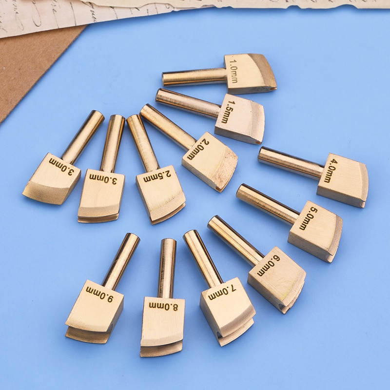 LMDZ 1 tk nahast serva kuumtöötlusega messingist vasest pea söövimisjoon servapressiga külgmine raudraam DIY käsitsi valmistatud nahast käsitöötööriist