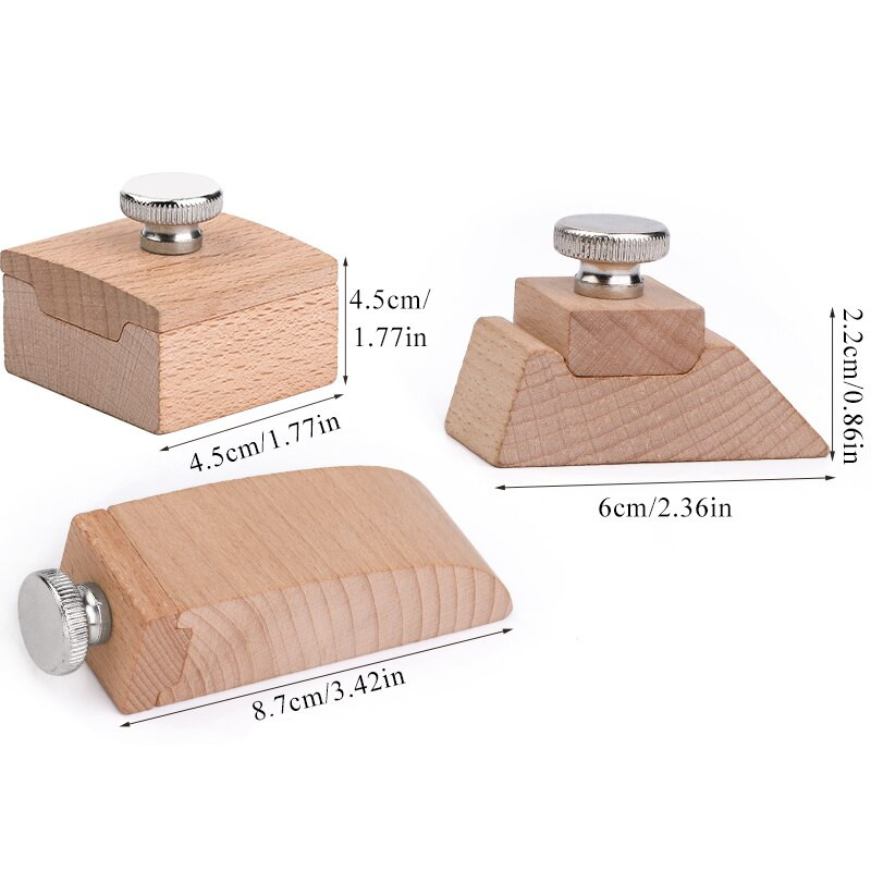 LMDZ DIY Leather Craft Edge Tool Beech Block Χειροποίητο δέρμα ανθεκτικό μαυρισμένο εργαλείο Επεξεργασία γυαλόχαρτου λείανσης ξύλινων άκρων