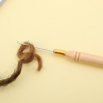 LMDZ 8 PCS Перука Комплект игли за плетене на една кука Dreadlock Кука за плетене на една кука Hair Weave Игла Килими Изработка на ремонт Инструмент Куки Игла Braid Craft