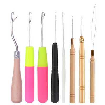 LMDZ 8 ΤΕΜ. Σετ βελόνες περούκα με βελονάκι Dreadlock βελονάκι ύφανση μαλλιών Μοκέτες κατασκευής εργαλείων επισκευής γάντζοι βελόνας πλεξούδας χειροτεχνίας