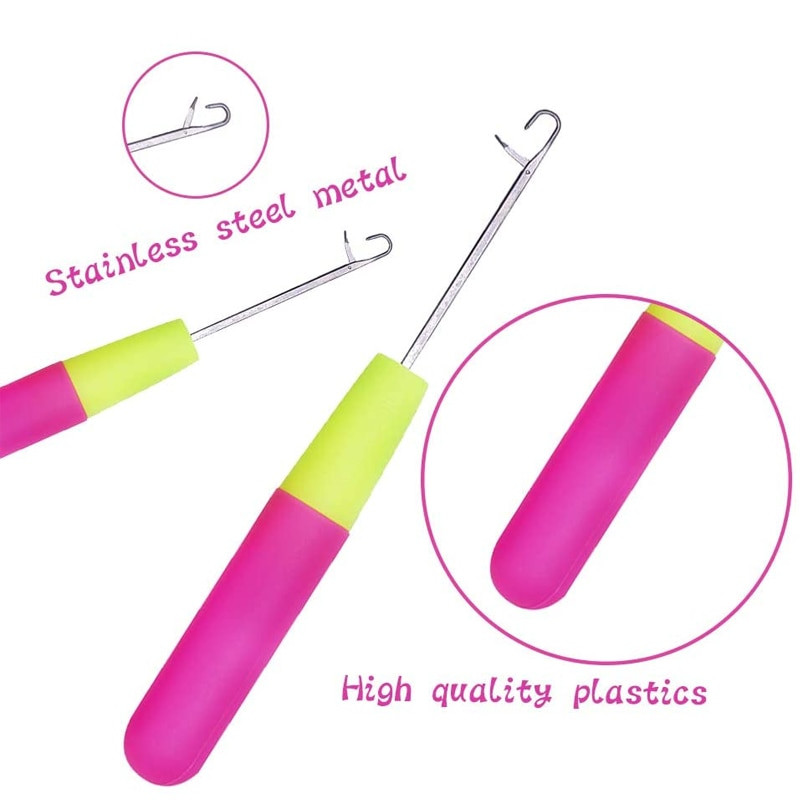 LMDZ 8 ΤΕΜ. Σετ βελόνες περούκα με βελονάκι Dreadlock βελονάκι ύφανση μαλλιών Μοκέτες κατασκευής εργαλείων επισκευής γάντζοι βελόνας πλεξούδας χειροτεχνίας