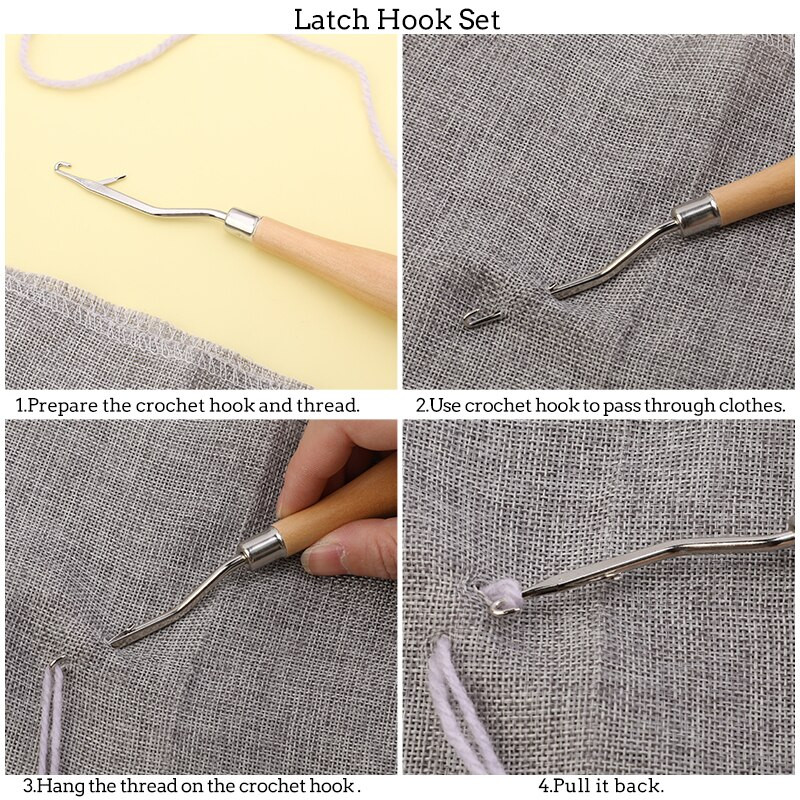 LMDZ 8 ΤΕΜ. Σετ βελόνες περούκα με βελονάκι Dreadlock βελονάκι ύφανση μαλλιών Μοκέτες κατασκευής εργαλείων επισκευής γάντζοι βελόνας πλεξούδας χειροτεχνίας