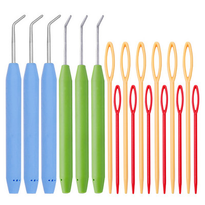 Set de cârlige pentru tricotat Nonvor Loom 6 buc. Cârlig pentru țesut de tricotat cu 6 buc. Ace de tricotat din plastic Kit de cârlige pentru ace de croșetat Culoare aleatorie