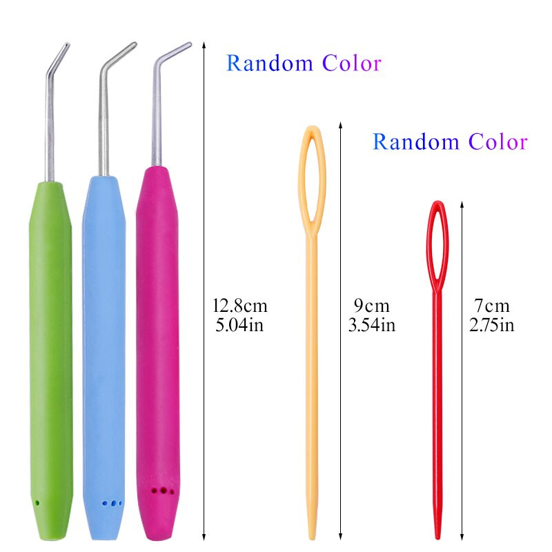 Set de cârlige pentru tricotat Nonvor Loom 6 buc. Cârlig pentru țesut de tricotat cu 6 buc. Ace de tricotat din plastic Kit de cârlige pentru ace de croșetat Culoare aleatorie