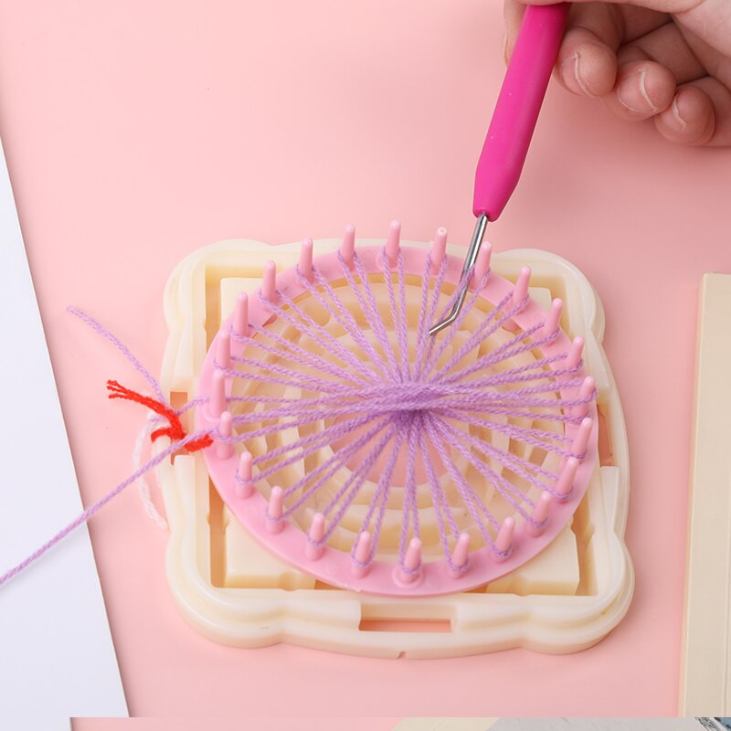 Set de cârlige pentru tricotat Nonvor Loom 6 buc. Cârlig pentru țesut de tricotat cu 6 buc. Ace de tricotat din plastic Kit de cârlige pentru ace de croșetat Culoare aleatorie